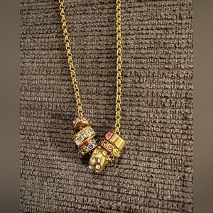 BaubleBar Elegant Multicolor Cluster Gold Pendant Necklace- NWT